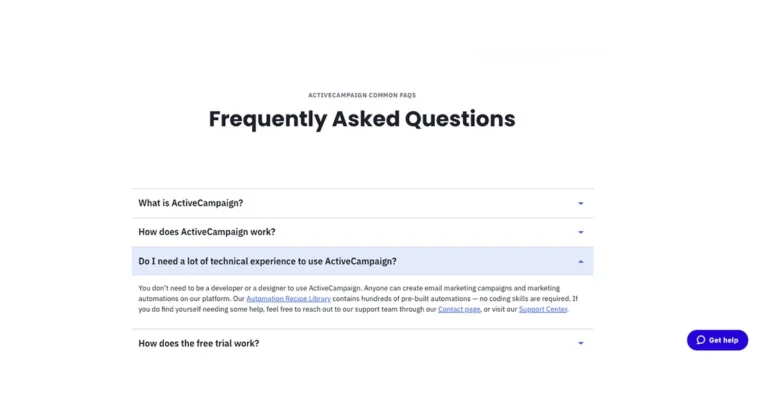 frequently asked questions written in text format on white background