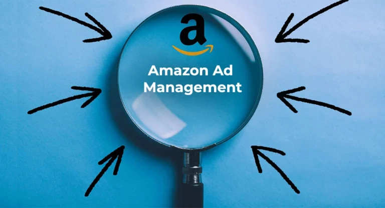 magnifying glass with text Amazon Ad Management