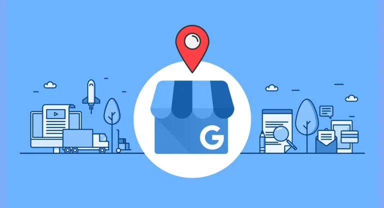 Google My Business icon with Local SEO background