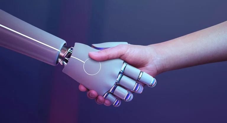 handshake with robot